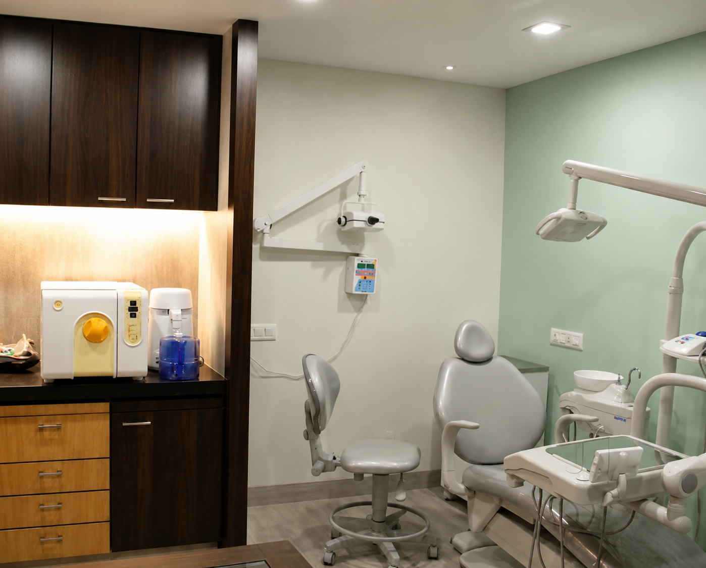 A treatment room at Happy Tooth Dental Care Clinic
